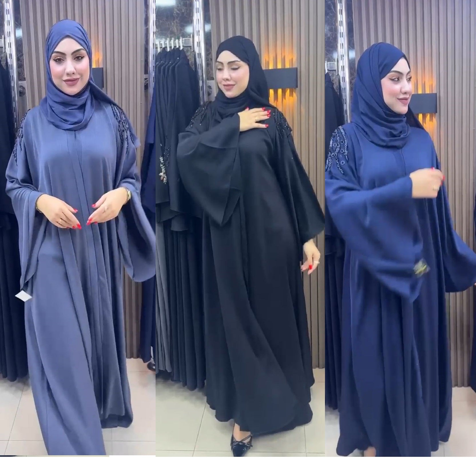 Pack of 3 Trendy Abaya With Stoler